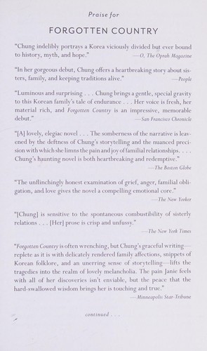Catherine Chung: Forgotten Country (2013, Penguin Publishing Group)