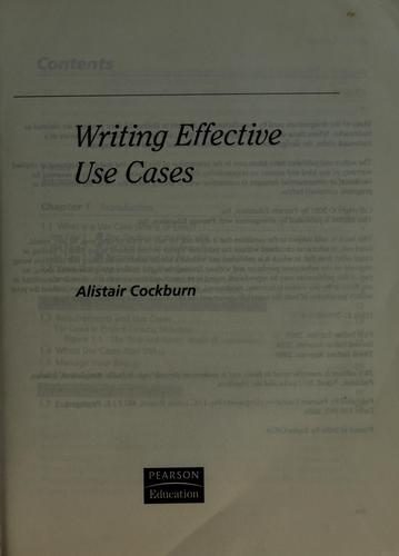 Alistair Cockburn: Writing effective use cases (2001, Addison-Wesley)