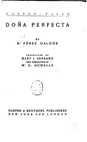 Benito Pérez Galdós: Doña Perfecta ... (Spanish language, 1895, Harper & brothers)