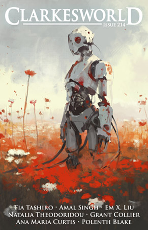 Neil Clarke, Tia Tashiro, Amal Singh, Grant Collier, Em X. Liu, Natalia Theodoridou, AnaMaria Curtis, Polenth Blake, Arley Sorg, D. A. Xiaolin Spires: Clarkesworld Magazine, Issue 214 (EBook, 2024, Wyrm Publishing)