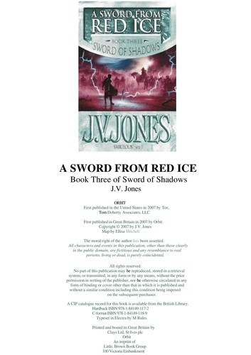 J. V. Jones: A sword from red ice (2004, Orbit)