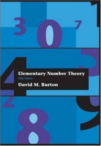 David M. Burton: Elementary number theory (2002, McGraw-Hill)