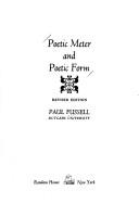 Paul Fussell: Poetic meter and poetic form (1979, Random House)