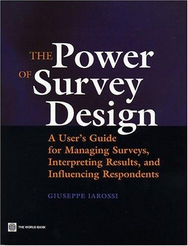 Giuseppe Iarossi: The power of survey design (2005, World Bank)