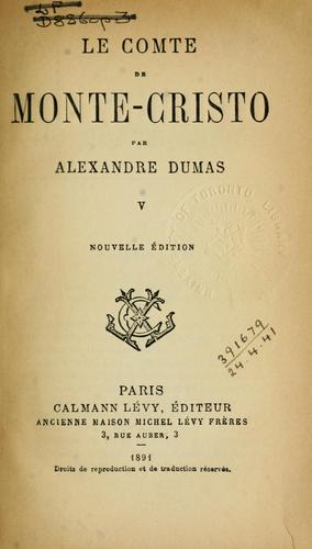 E. L. James: Le comte de Monte-Cristo, Vol. 5 de 6 (French language, 1889, C. Lévy)