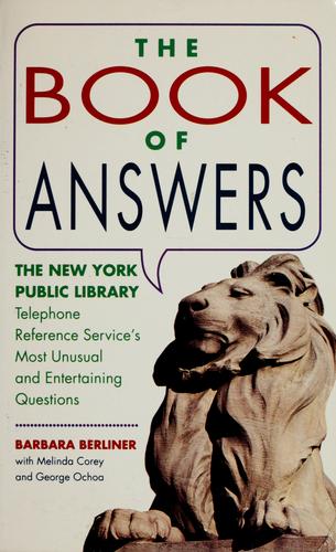 Barbara Berliner: The book of answers (1990, Prentice Hall Press)