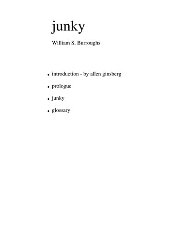 William S. Burroughs: Junky = (1977, Penguin Books)