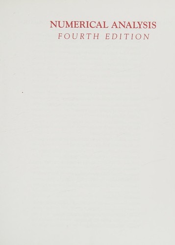 Richard L. Burden: Numerical analysis (1989, PWS-KENT Pub. Co.)