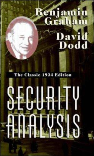 Benjamin Graham, David Dodd: Security Analysis (Hardcover, 1996, McGraw-Hill)