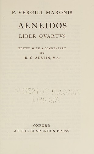 Publius Vergilius Maro: Aeneid (Hardcover, Oxford University Press, Oxford at the Clarendon Press, Clarendon Press)