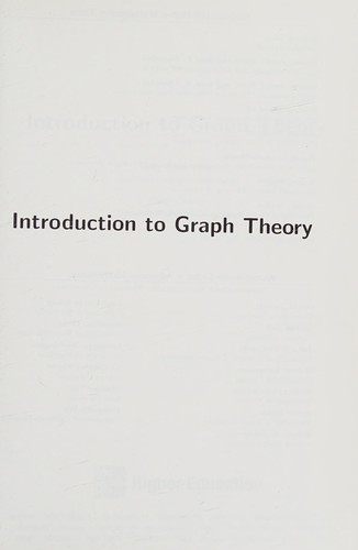 Gary Chartrand, Zhang, Ping: Introduction to graph theory (Hardcover, 2005, McGraw-Hill Higher Education)