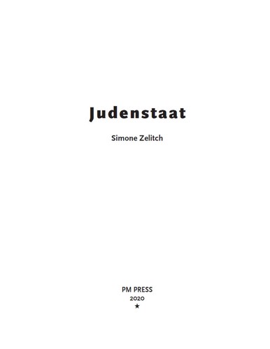 Simone Zelitch: Judenstaat (2020, PM Press)