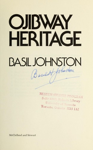Basil Johnston: Ojibway heritage (1976, McClelland and Stewart)