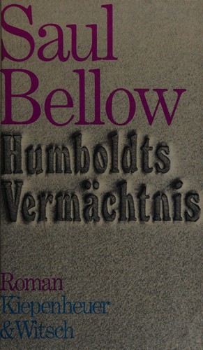 Saul Bellow: Humboldts Vermächtnis (German language, 1976, Kiepenheuer & Witsch)