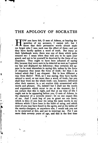 Πλάτων: The Apology, Phaedo, and Crito of Plato (1909, Collier)