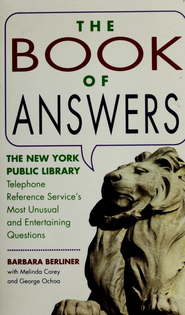 Barbara Berliner: The Book of Answers (Paperback, 1992, Fireside)