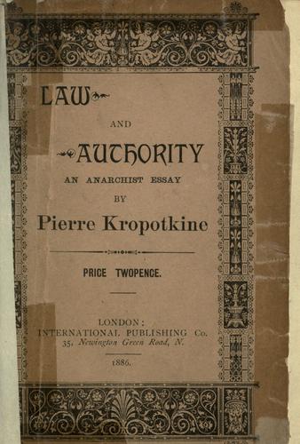 Law and authority (1886, International publishing co.)