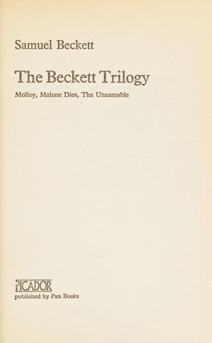 Samuel Beckett: Molloy (Picador Books) (Paperback, 1979, Macmillan)