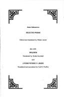 Anna Akhmatova: Selected poems (1976, Ardis)