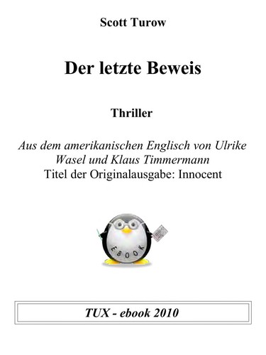 Scott Turow: Der letzte Beweis (German language, 2010, Blessing)