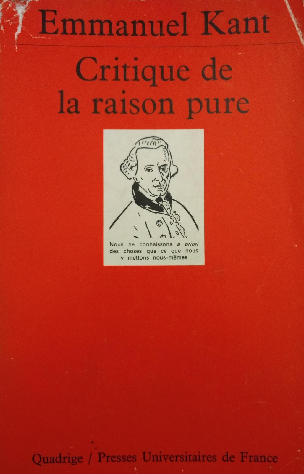 Immanuel Kant: Critique de la raison pure (French language, 1986, Presses universitaires de France)