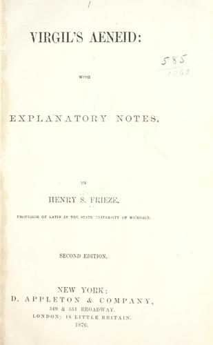 Publius Vergilius Maro: Virgil's Aeneid (1876, D. Appleton and Company)