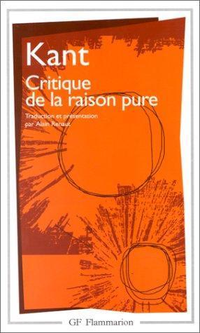 Immanuel Kant: Critique de la raison pure (French language, 2001)