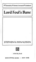 Stephen R. Donaldson: Lord Foul's bane (1977, Ballantine Books)