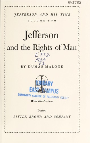 Dumas Malone: Jefferson and the Ordeal of Liberty (Hardcover, 1962, Little Brown and Co.)