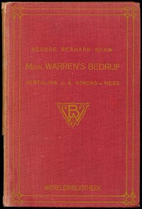 George Bernard Shaw: Mevr. Warren's Bedrijf (Dutch language, 2017, Project Gutenberg)