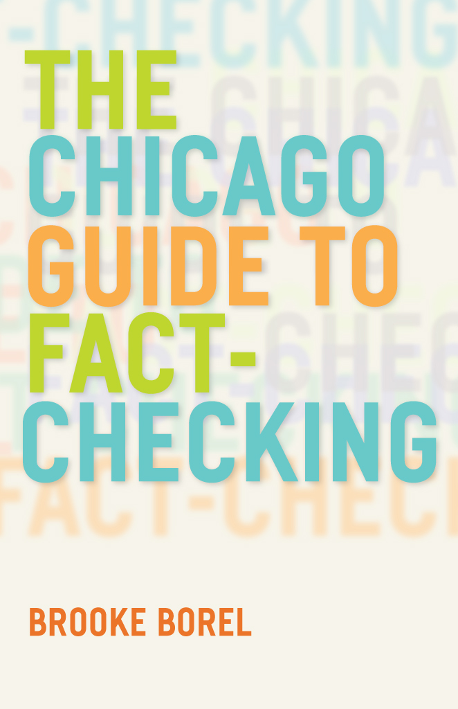 Brooke Borel: The Chicago Guide to Fact-Checking (EBook, 2016, University of Chicago Press)