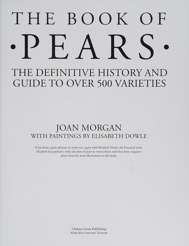 Joan Morgan: Book of Pears (2015, Chelsea Green Publishing)