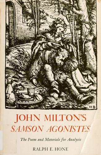 John Milton: Samson Agonistes (1966, Chandler Pub. Co.)