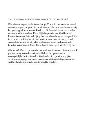 Kazuo Ishiguro: Klara en de Zon (Dutch language)