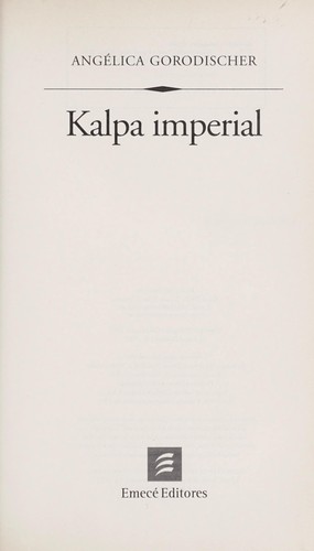 Angélica Beatriz del Rosario Arcal de Gorodischer: Kalpa imperial (Paperback, Spanish language, 2001, Emecé)