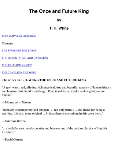 T. H. White: The once and future king (1991, Ace Books)