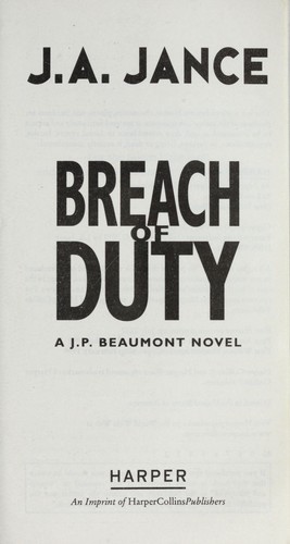 J. A. Jance: Breach of duty (2012, Harper)